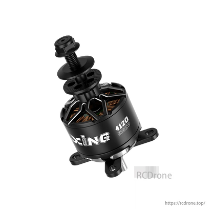 iFlight XING2 4120 515KV 24V Wing Motor, iFlight XING2 4120 motor, 515KV, 24V, for 14-16 inch prop fixed-wing drones, black, robust design.