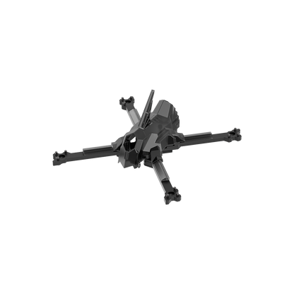 iFlight Mach R5 FPV race frame kit with black X-style arms and low-profile canopy body