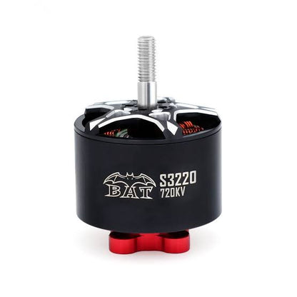 Surpass Hobby BAT S3220 FPV brushless motor front view with threaded shaft and red base