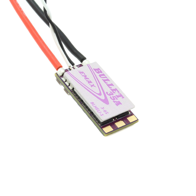 EMAX Bullet Series 35A BLHeli_S ESC with silver heatsink and red/black power leads