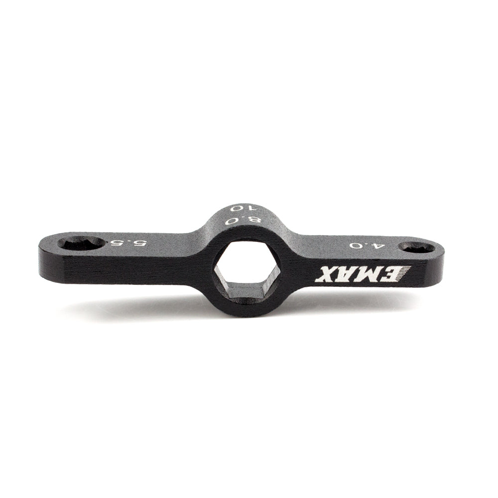 EMAX 6061 aluminum quick release nut screw wrench for FPV drone prop and motor nuts, black