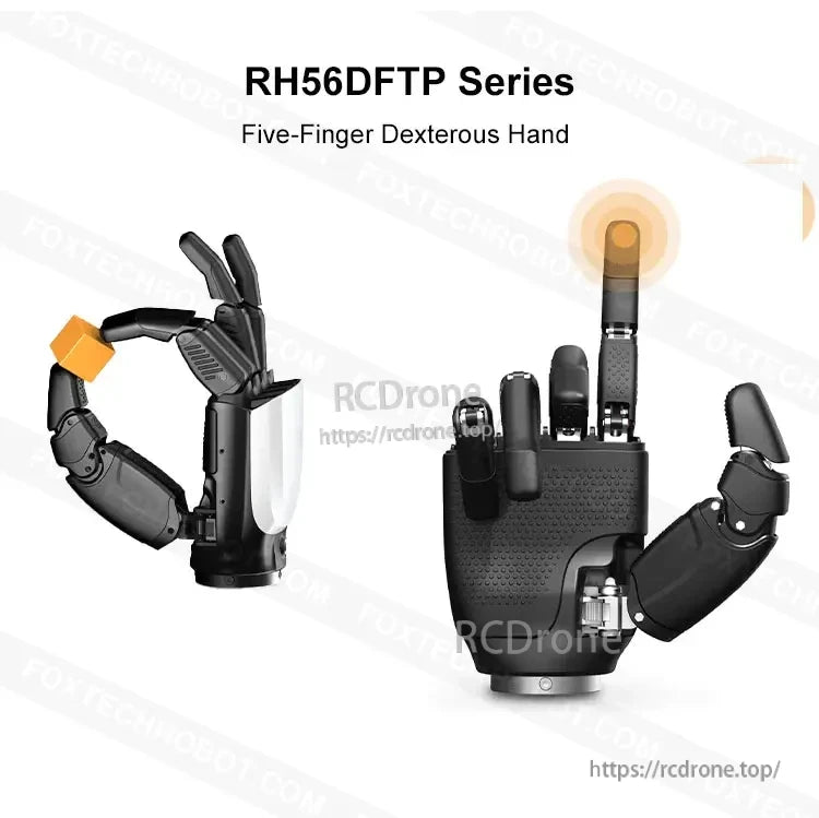 Inspire Robots RH56DFTP Dexterous Robot Hand, Robots' RH56DFTP series features a dexterous robot hand with five fingers for precise manipulation.