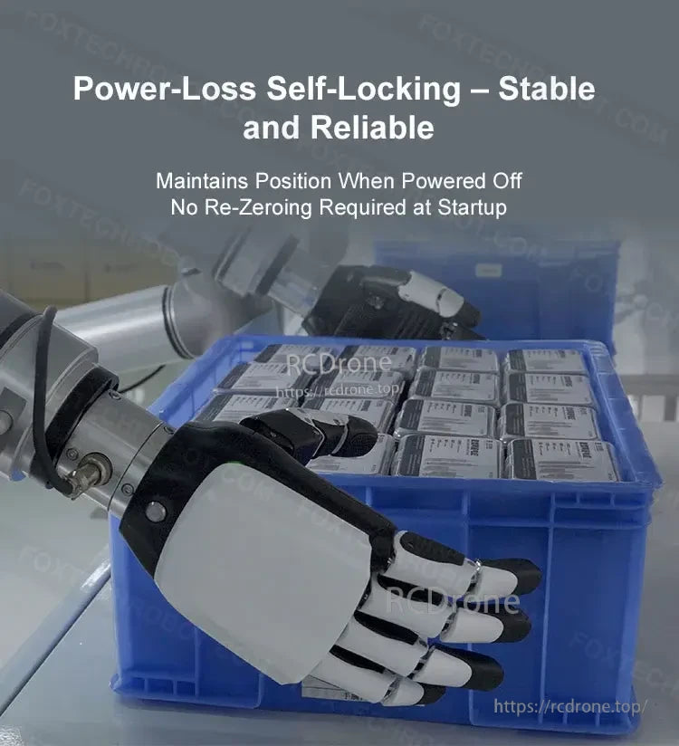 Inspire Robots RH56DFTP Dexterous Robot Hand, Stable robot hand maintains position reliably without zeroing after power outage