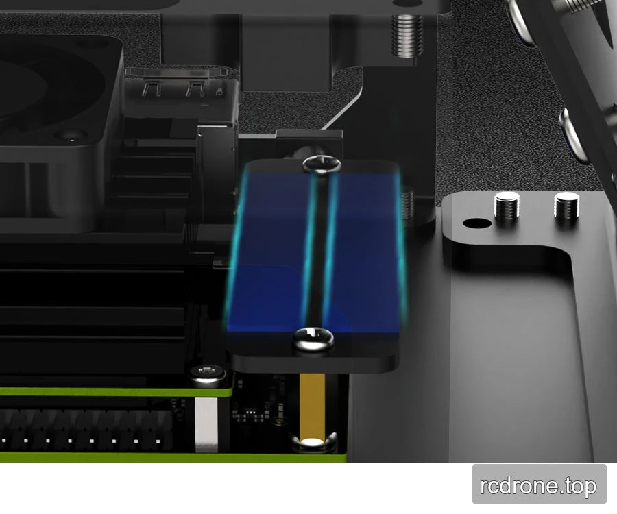 Internal antenna and controller-bay detail.