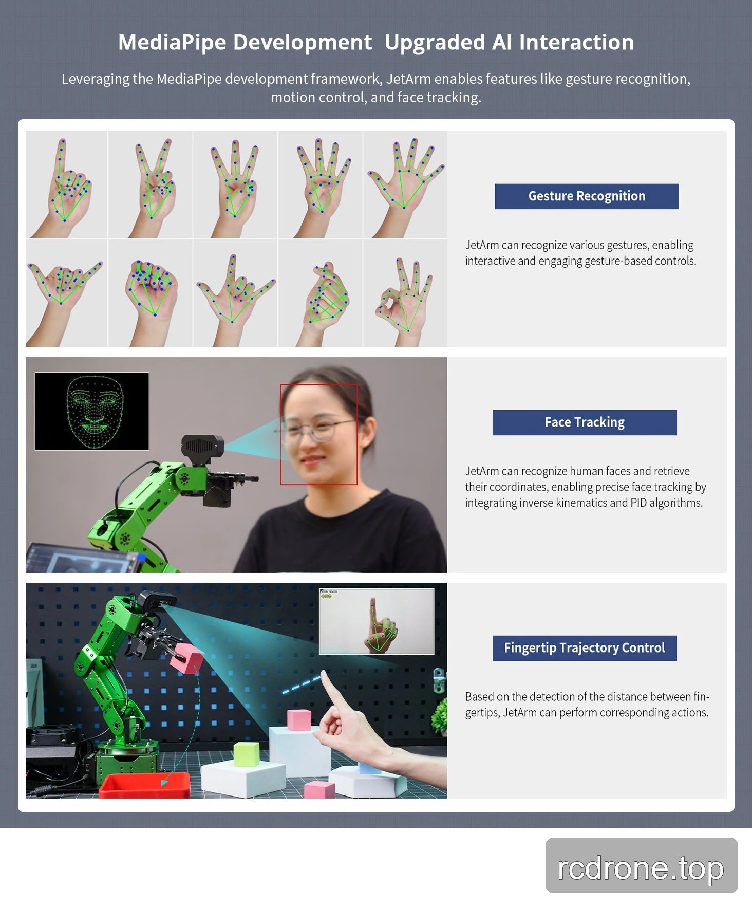 MediaPipe gesture recognition, face tracking and fingertip trajectory examples.