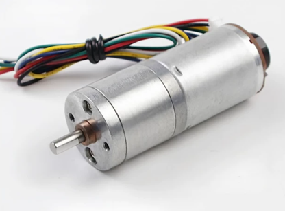 JGA25-370 Hall encoder DC gear motor, front shaft and wiring