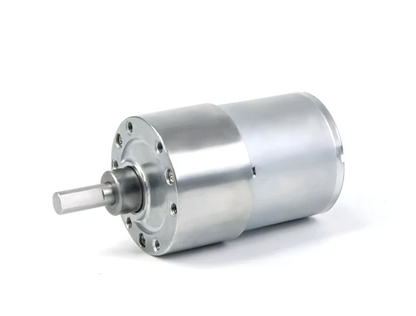 JGB37-3530 DC gear motor with 6mm D-shaft, front view