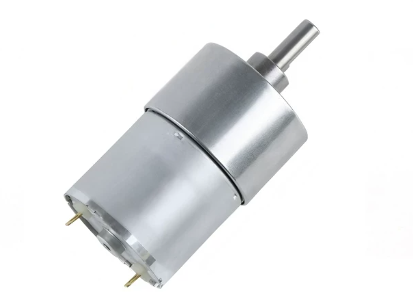 JGB37-3530 DC gear motor, angled housing and shaft view
