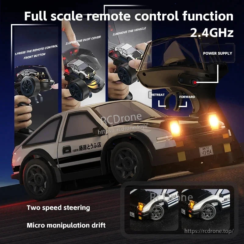 JIKEFUN AE86 1/64 RCドリフトカー ミニデスクトップカー 2.4GHz RTR JIKEFUN AE86 1/64 RCドリフトカー ミニデスクトップカー 2.4GHz RTR