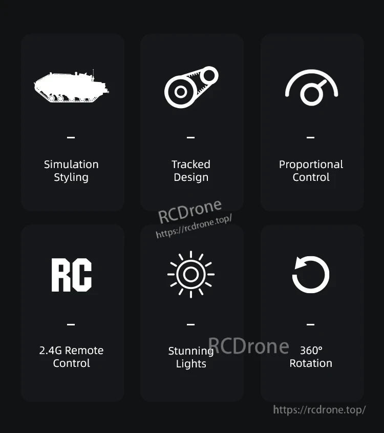 JJRC C8812 RC Tank, RC tank with proportional design control, stunning 360-degree lights, and rotation features.