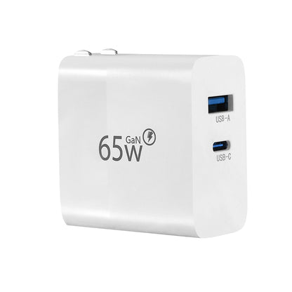 STARTRC 65W GaN Fast Charger Adapter – Dual USB-C/USB-A, 15V/4.3A, 100–240V, Foldable Plug, Charger for DJI Flip