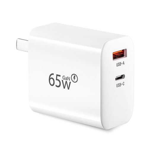 STARTRC 65W GaN Fast Charger Adapter – Dual USB-C/USB-A, 15V/4.3A, 100–240V, Foldable Plug, Charger for DJI Flip