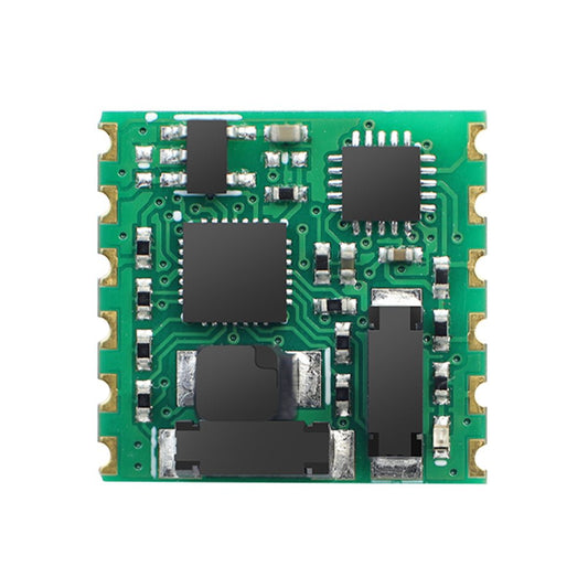 WitMotion JY-RM3100 RM3100 electronic compass module PCB close-up, top view with chips and solder pads