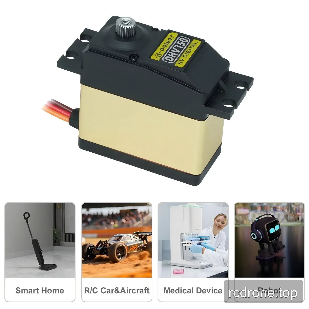 DHV150 servo with smart-home, RC vehicle, medical-device and robot application panels