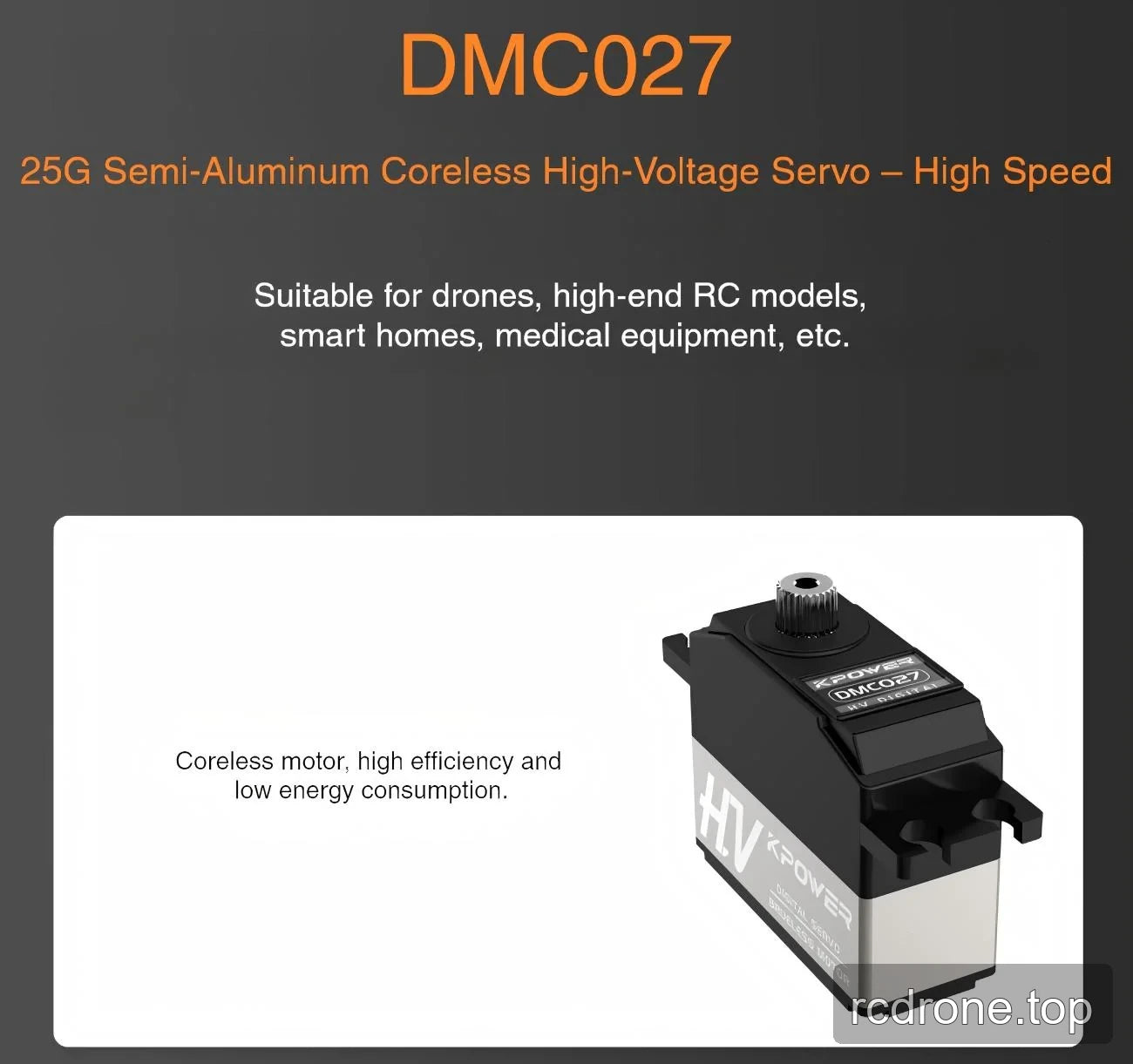 DMC027 semi-aluminum servo feature panel with application labels