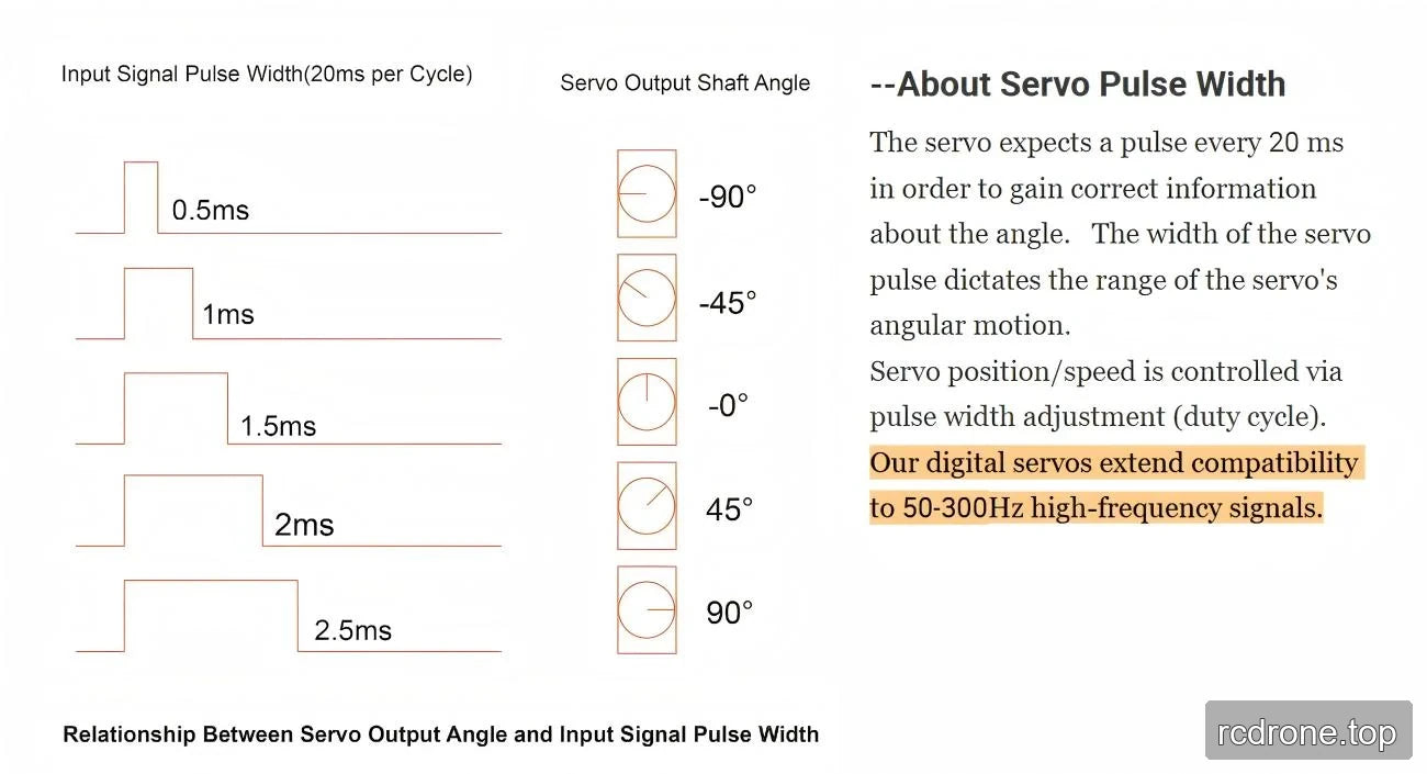 Generic servo pulse-width and output-angle reference