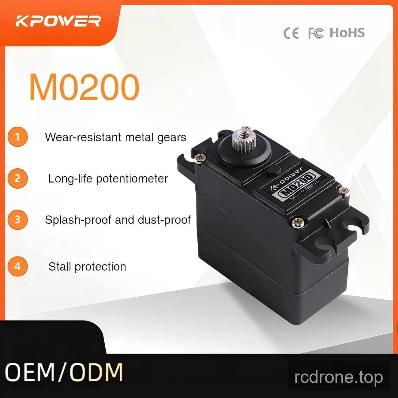 Kpower M0200 construction panel with metal gears, potentiometer and protection labels