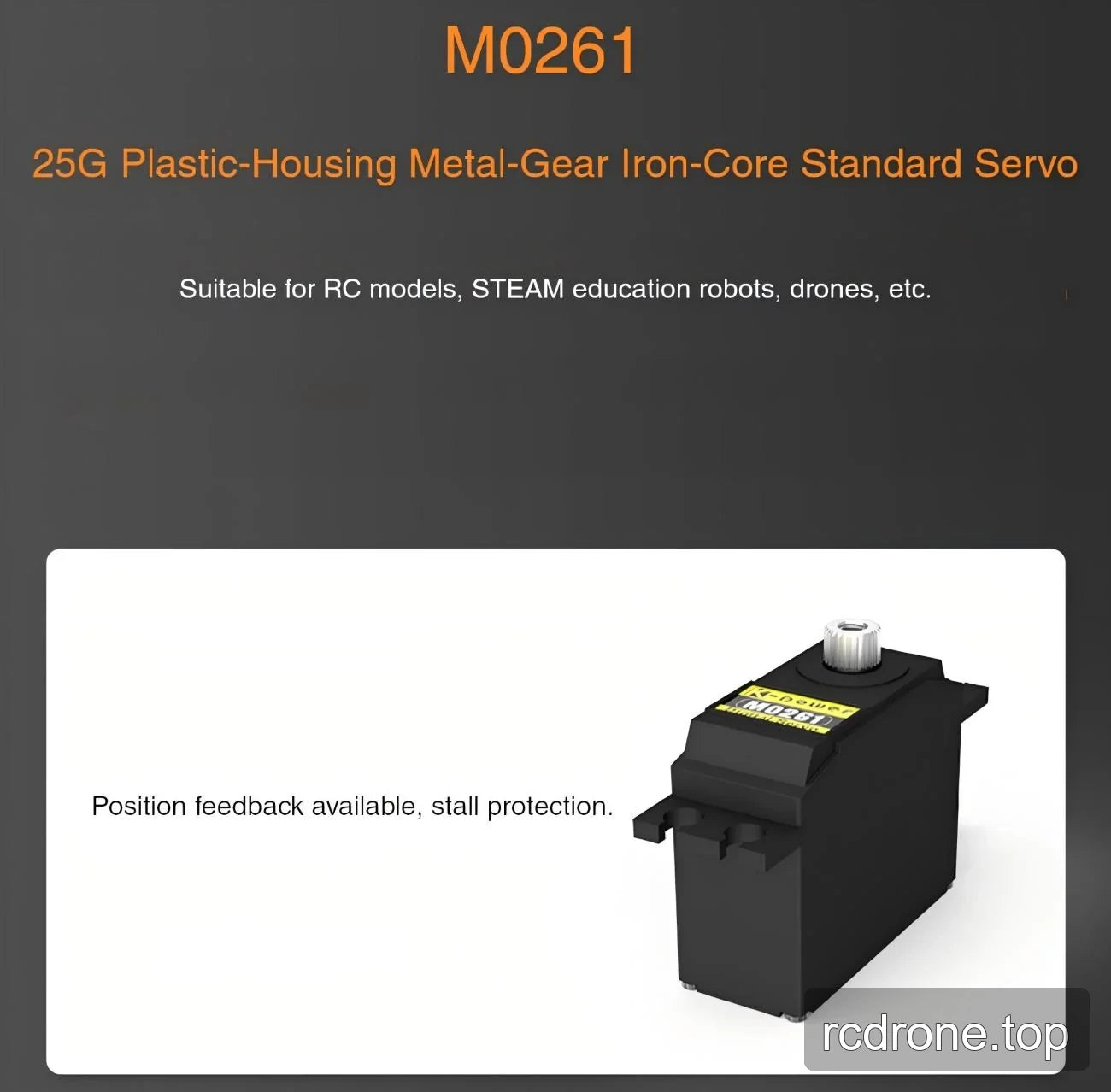M0261 construction panel with plastic housing, metal gears and application labels