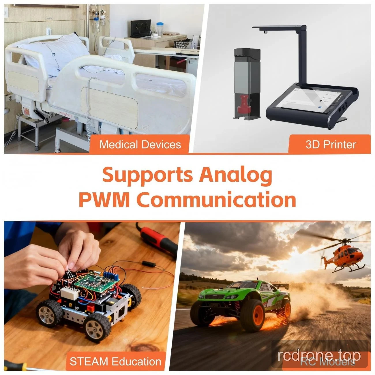 Analog PWM application graphic for equipment, 3D printing, STEAM education and RC models