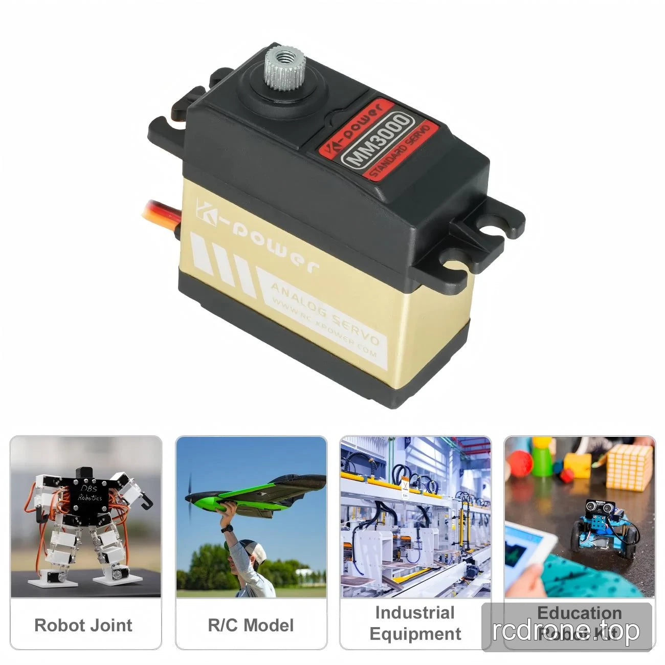Kpower MM3000 servo with RC model, robot joint, industrial and educational application examples