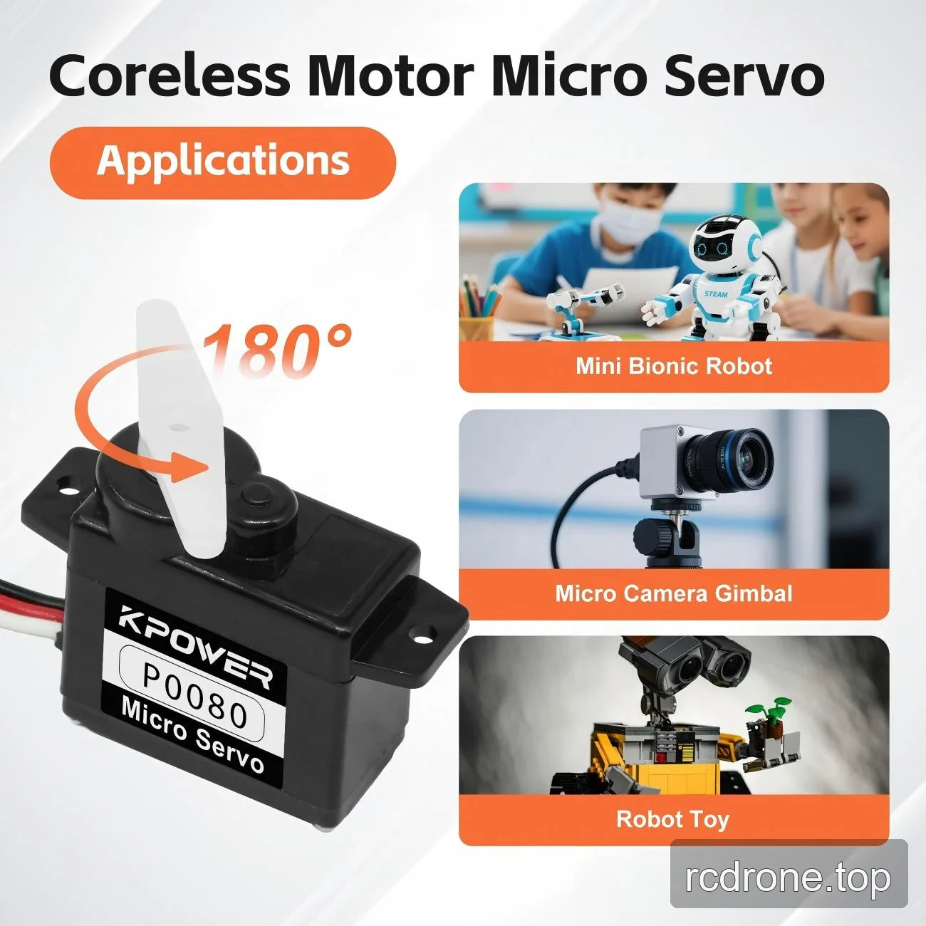 P0080 servo graphic with robot and micro camera gimbal application examples
