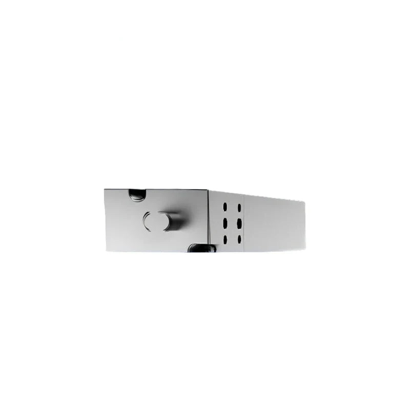 Silver LinkDynamics L16 actuator housing shown horizontally, with a circular side feature and six mounting holes.