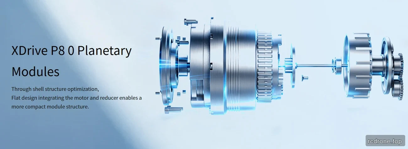 Exploded view of the XDrive P80 planetary module