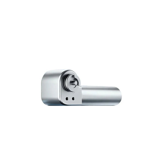 Silver LinkDynamics ZG11 rotary actuator shown from the front, with a circular output face and two mounting holes.