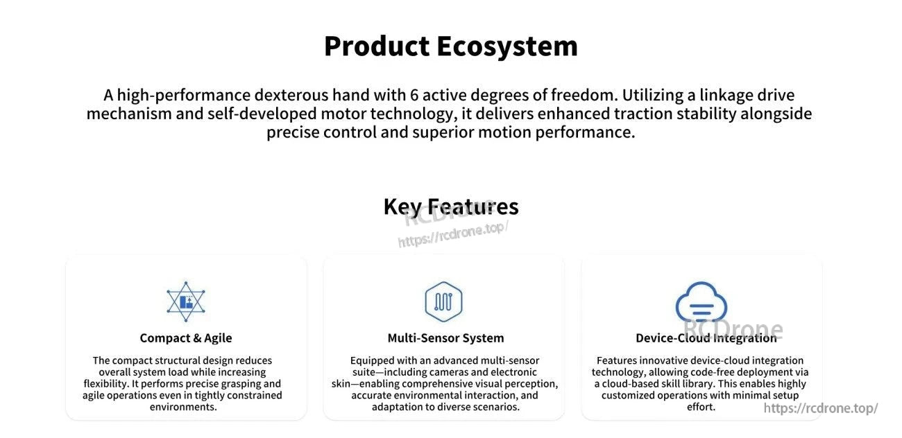 LINKERBOT Linker Hand L6 Robot Hand, Compact, agile 6-DOF robotic hand with multi-sensors and cloud integration for precise control and code-free customization.