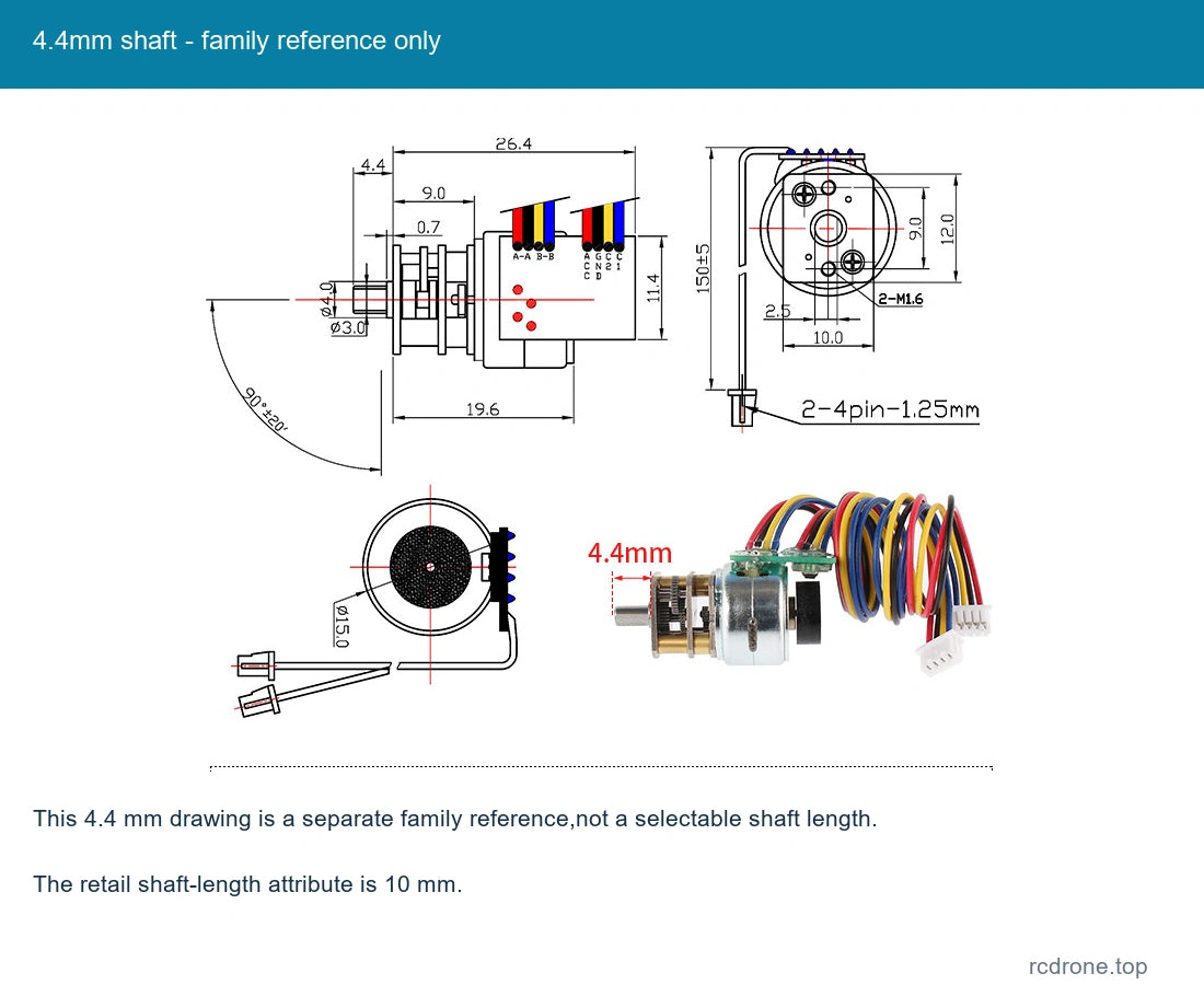 4.4mm shaft - family reference only