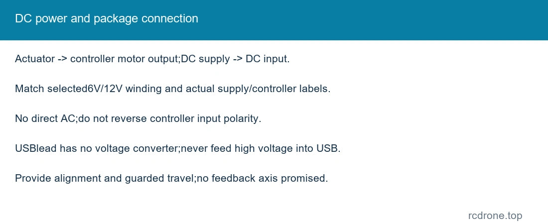 DC power and package connection