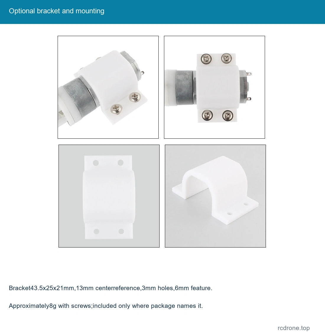 Optional bracket and mounting