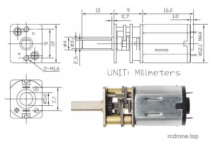Original N20VA engineering drawing - millimetres