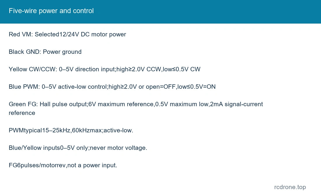Five-wire power and control