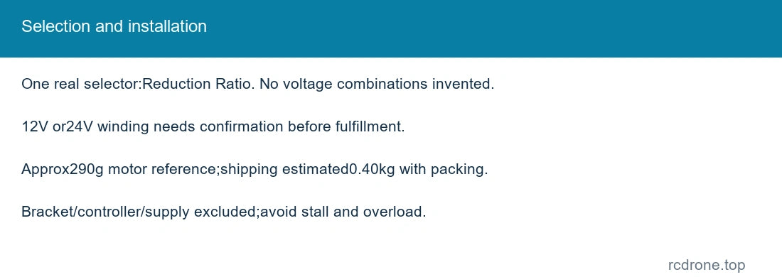 Selection and installation
