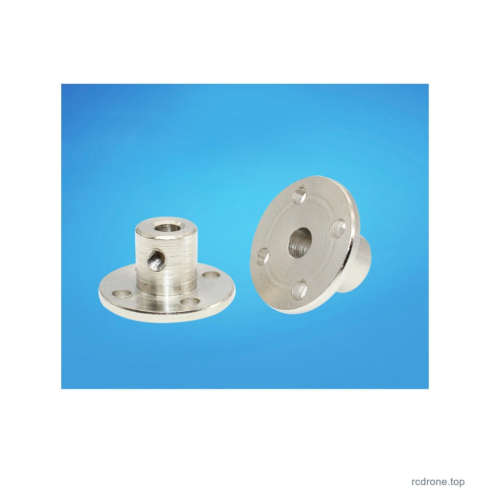 Rigid metal flange coupling two illustrated views