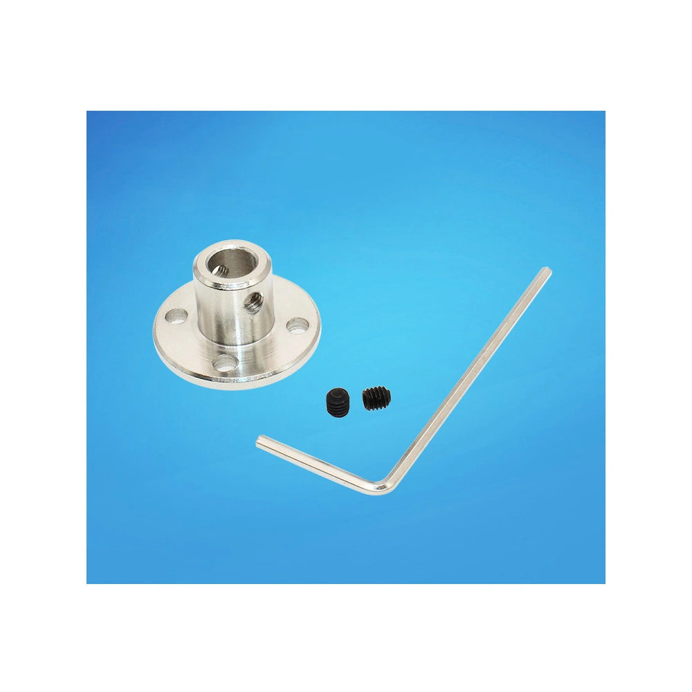 Flange coupling with two set screws and hex key