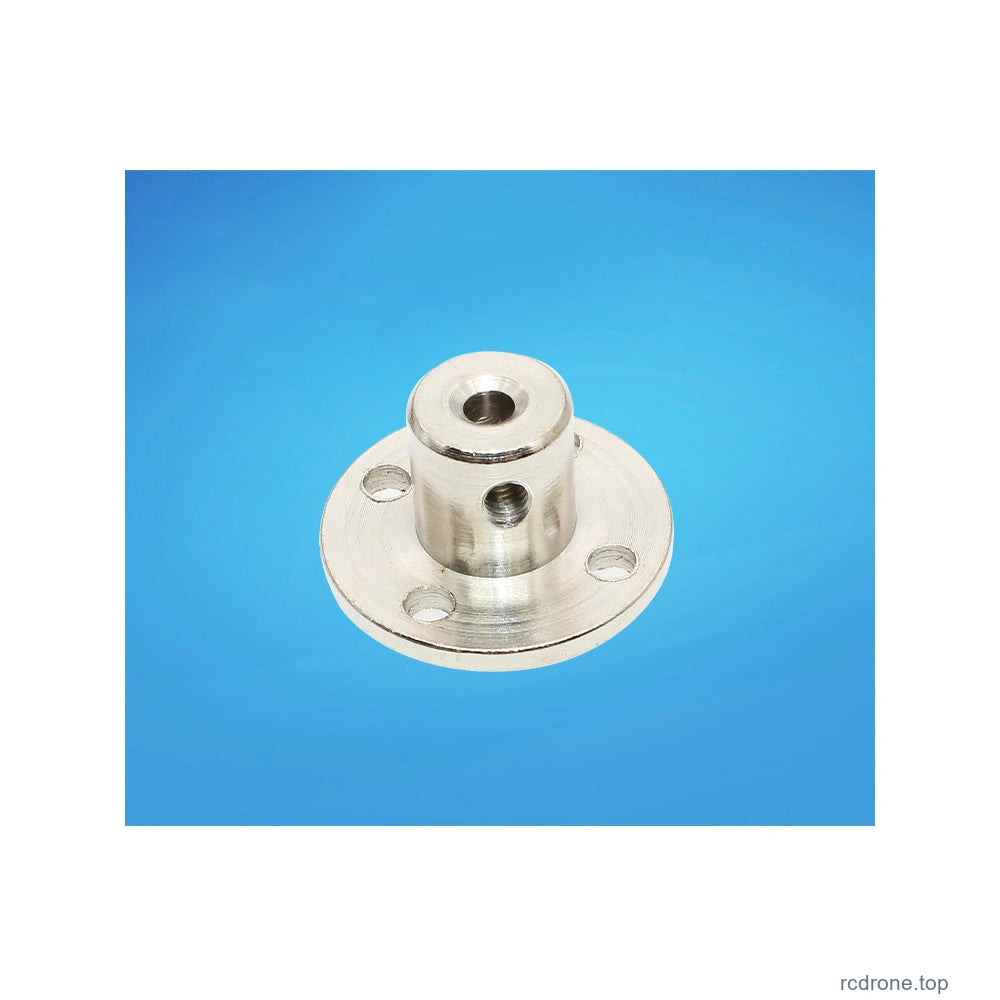 Rigid metal flange coupling front angled view
