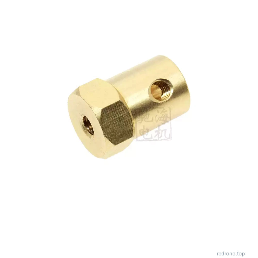 Brass hex coupling physical standard-length view