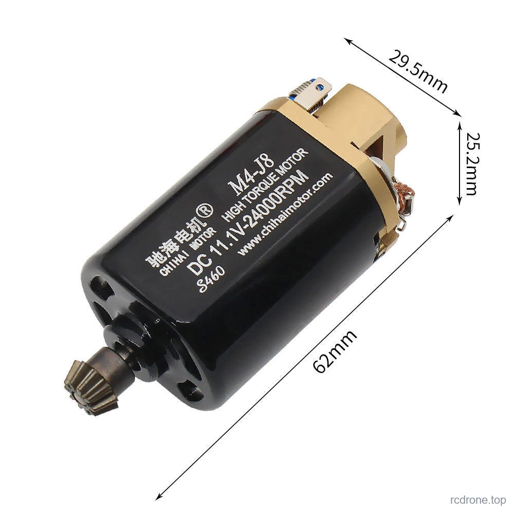 Short S460 motor dimensional example