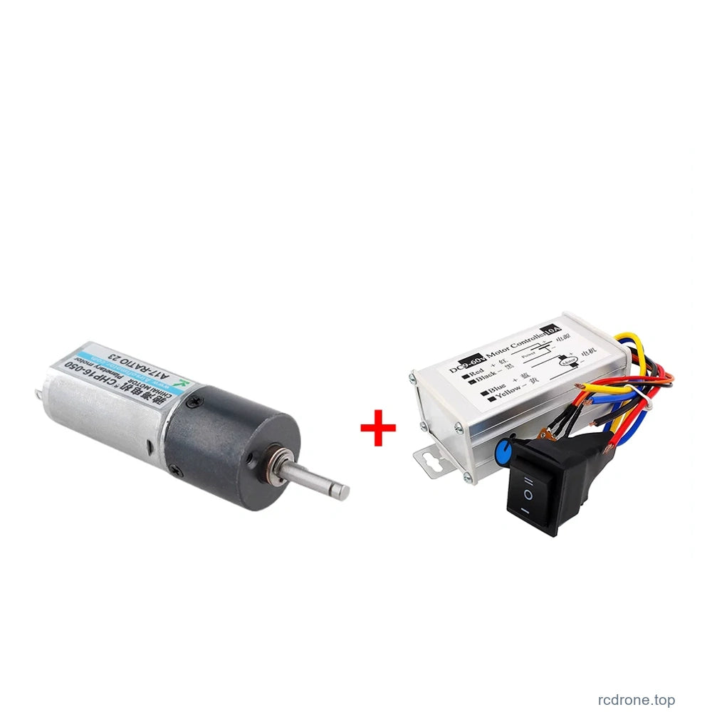 Motor with reversing speed controller