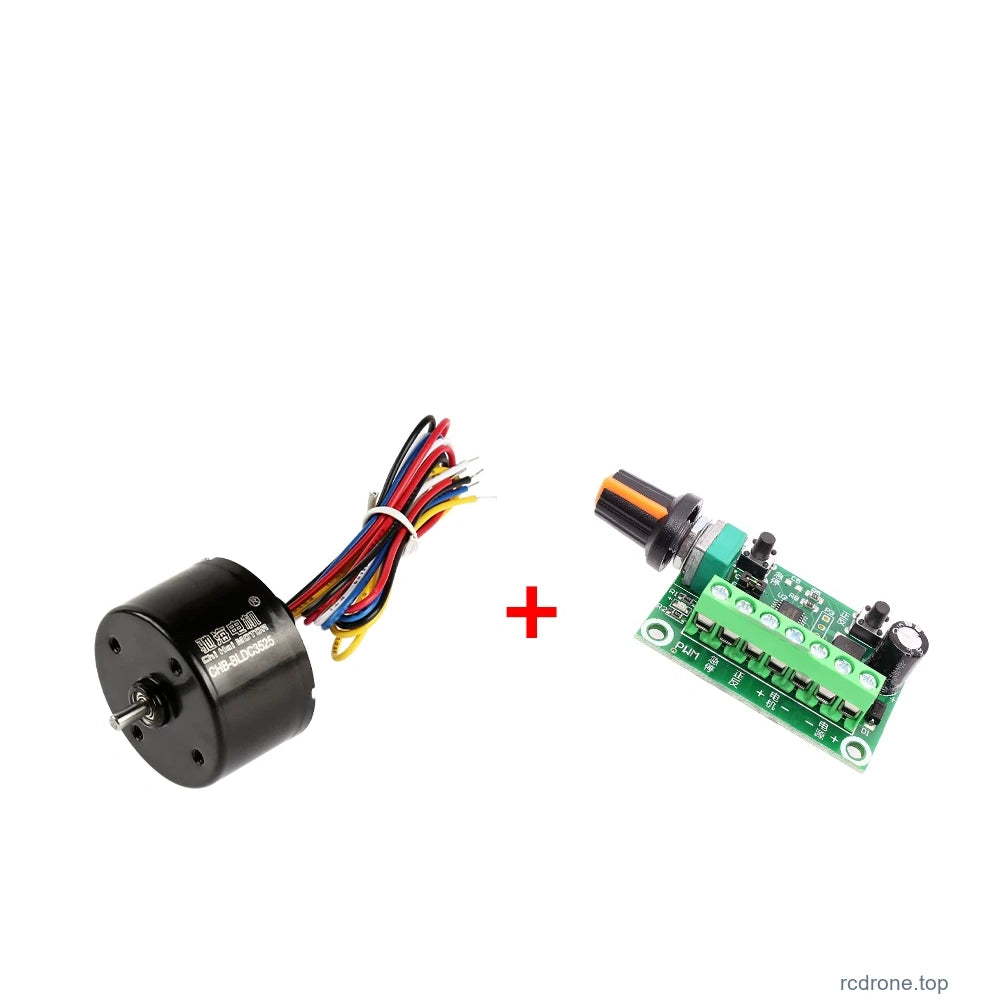 Motor with open speed-control board