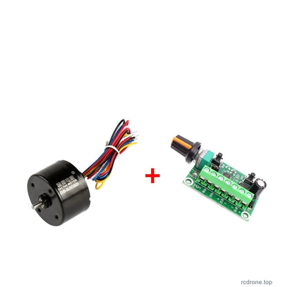 Motor with open speed-control board