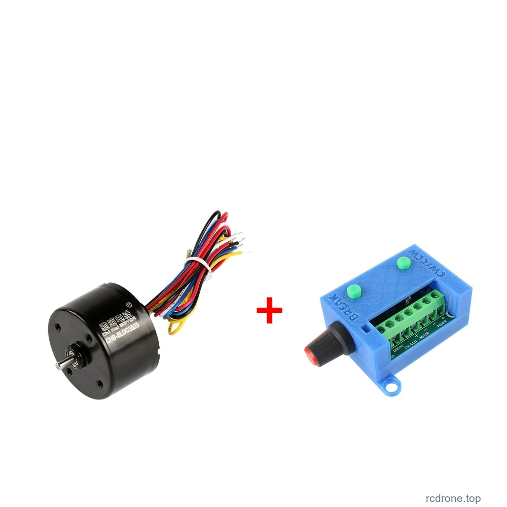 Motor with enclosed speed controller