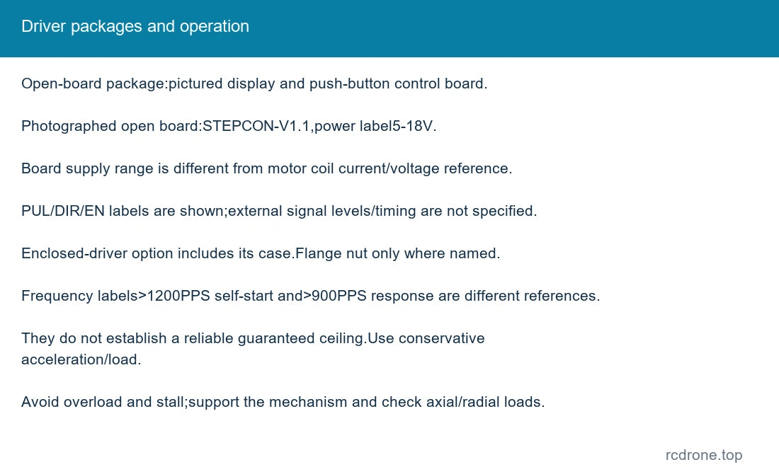 Driver packages and operation