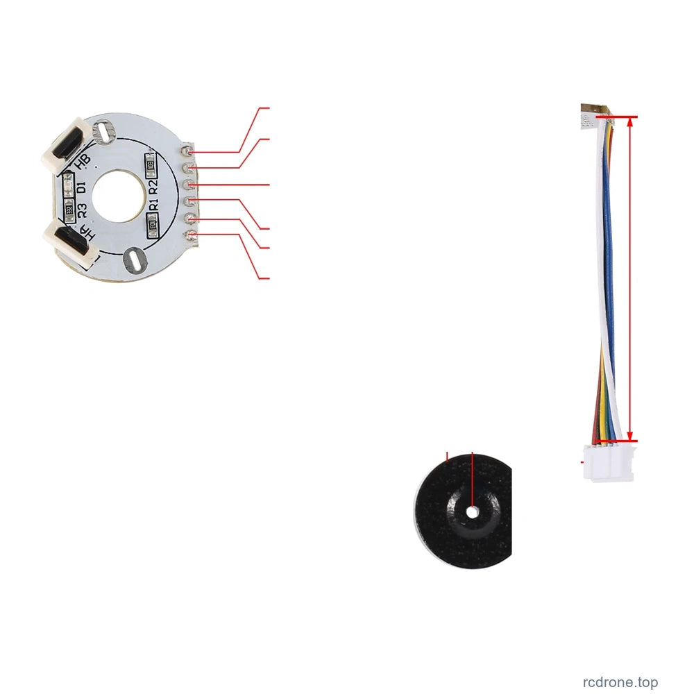 Encoder board and matching magnet: F130/F150/F180 / 11 PPR / PH2.0 / 600 mm lead