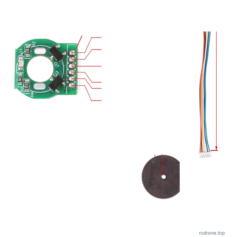 Encoder board and matching magnet: N20 / 3 PPR / ZH1.5 / 100 mm lead