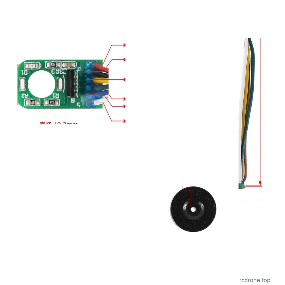 Encoder board and matching magnet: N20 / 7 PPR / ZH1.5 / 40 mm lead / Side Solder