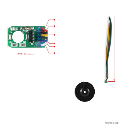 Encoder board and matching magnet: N20 / 7 PPR / ZH1.5 / 40 mm lead / Side Solder