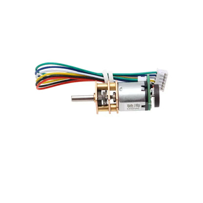 GM12-N10 gear motor side profile and included lead